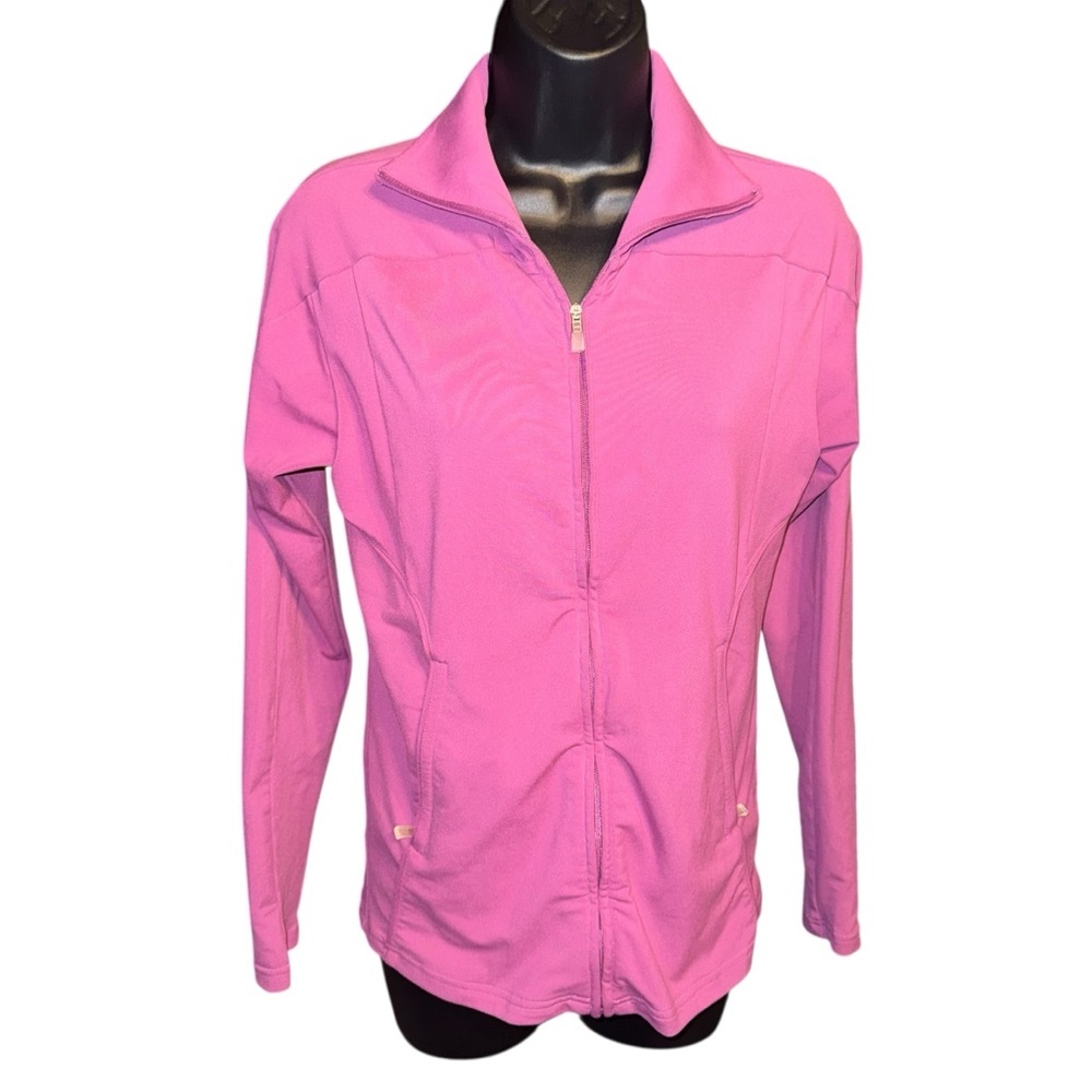 Adidas Womens Small Pink ClimaLite Full Zip Athletic Jacket Running Training